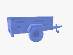 Cargo Trailer v3 weathered 3D Model