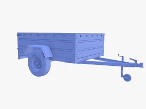 Cargo Trailer v3 patin&eacute; Modèle 3D