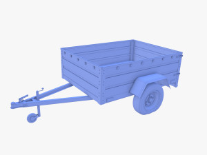 Cargo Trailer v3 weathered 3D Model