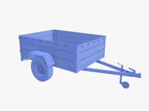 Cargo Trailer v3 patin&eacute; Modèle 3D