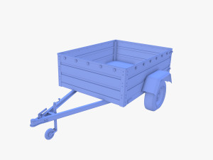Cargo Trailer v3 weathered 3D Model