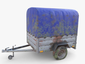 Cargo Trailer v4 weathered 3D Model