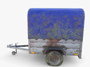 Cargo Trailer v4 weathered 3D Model