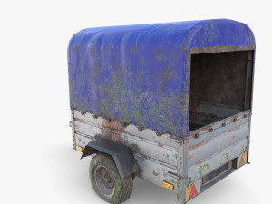 Cargo Trailer v4 weathered 3D Model