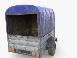 Cargo Trailer v4 weathered 3D Model