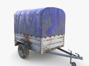 Cargo Trailer v4 weathered 3D Model