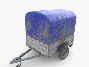 Cargo Trailer v4 weathered 3D Model