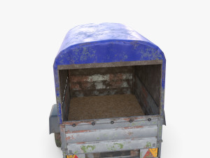 Cargo Trailer v4 weathered 3D Model