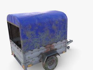 Cargo Trailer v4 weathered 3D Model