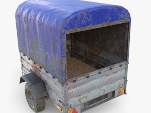 Cargo Trailer v4 weathered 3D Model