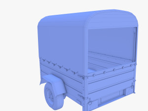 Cargo Trailer v4 weathered 3D Model