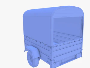 Cargo Trailer v4 weathered 3D Model