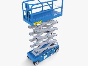 Animated Electric Scissor Lift v1 3D-Modell