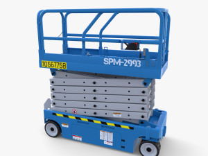 Animated Electric Scissor Lift v1 3D Модель