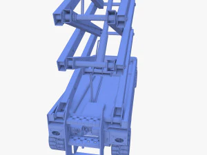 Ascenseur &agrave; ciseaux &eacute;lectrique anim&eacute; v1 Modèle 3D