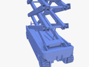 Ascenseur &agrave; ciseaux &eacute;lectrique anim&eacute; v1 Modèle 3D