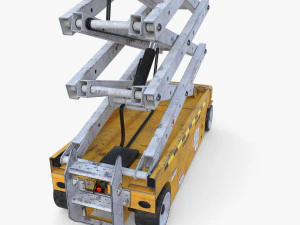 Animated Electric Scissor Lift v2 3D Model