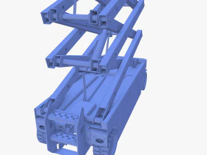 Animated Electric Scissor Lift v2 3D Model