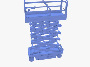 Animated Electric Scissor Lift v2 3D Model
