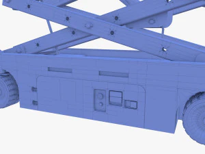 Animated Electric Scissor Lift v2 3D Model