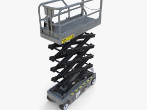 Animated Electric Scissor Lift v3 3D-Modell