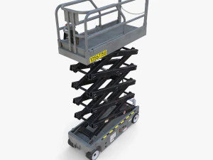 एनिमेटेड इलेक्ट्रिक कैंची लिफ्ट v3 3D मॉडल