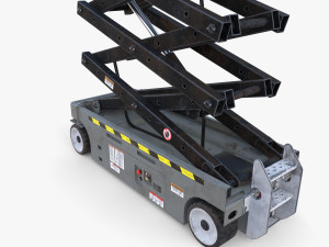 Animated Electric Scissor Lift v3 3D 모델