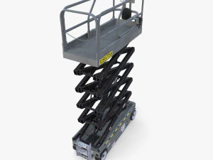 Animated Electric Scissor Lift v3 3D Model