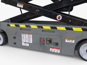 Animated Electric Scissor Lift v3 3D 모델