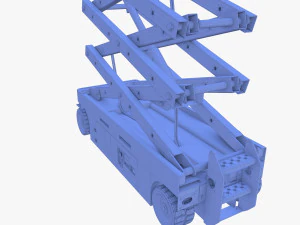 Animated Electric Scissor Lift v3 3D Model