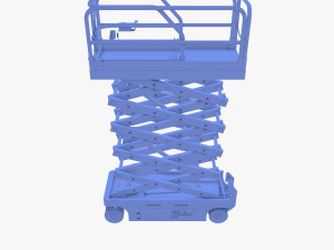 Animated Electric Scissor Lift v3 3D 모델