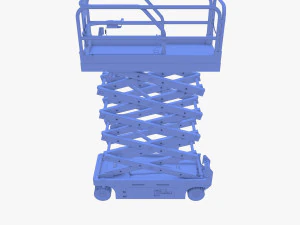 Animated Electric Scissor Lift v3 3D Model