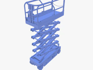 Animated Electric Scissor Lift v3 3D Model