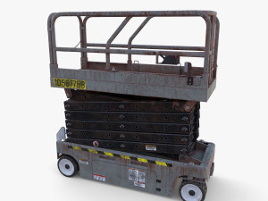 Animated Electric Scissor Lift v4 3D Модель
