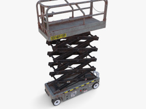 Animated Electric Scissor Lift v4 3D Модель