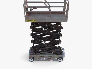 Анимированный электрический ножничный подъемник v4 3D Модель