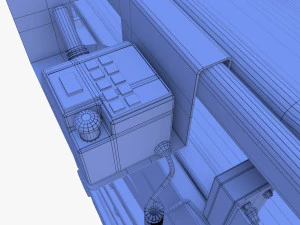 Анимированный электрический ножничный подъемник v4 3D Модель