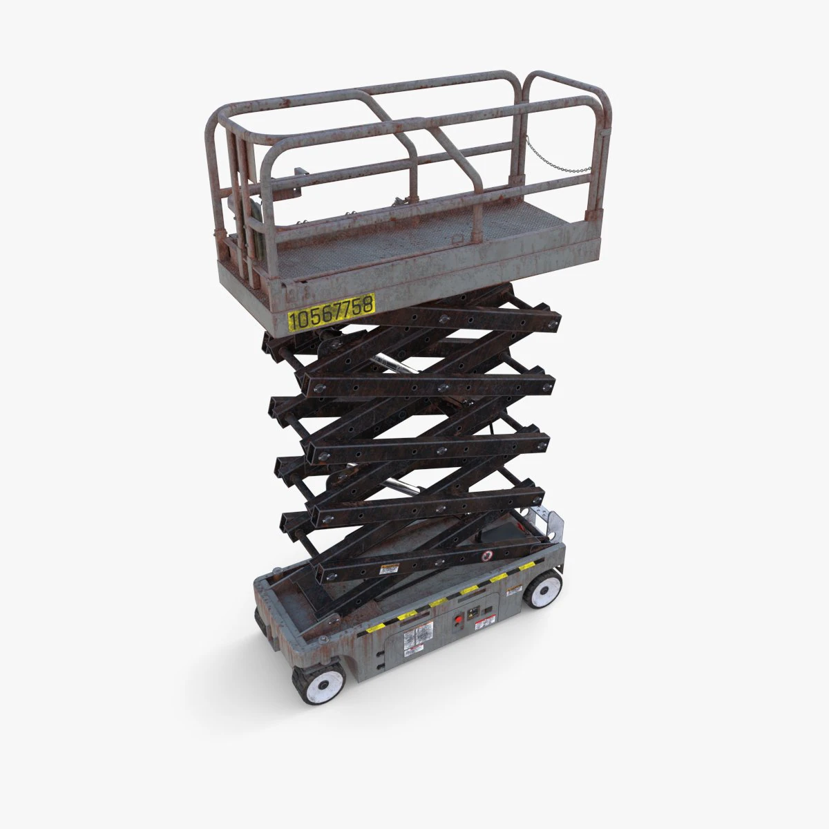 Electric Scissor Lift v4 3D Model .c4d .max .obj .3ds .fbx .stl .blend 