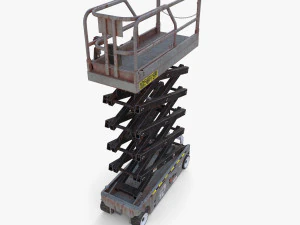 Electric Scissor Lift v4 3D Model