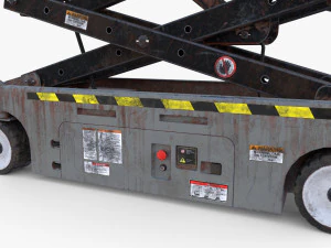 Electric Scissor Lift v4 3D Model