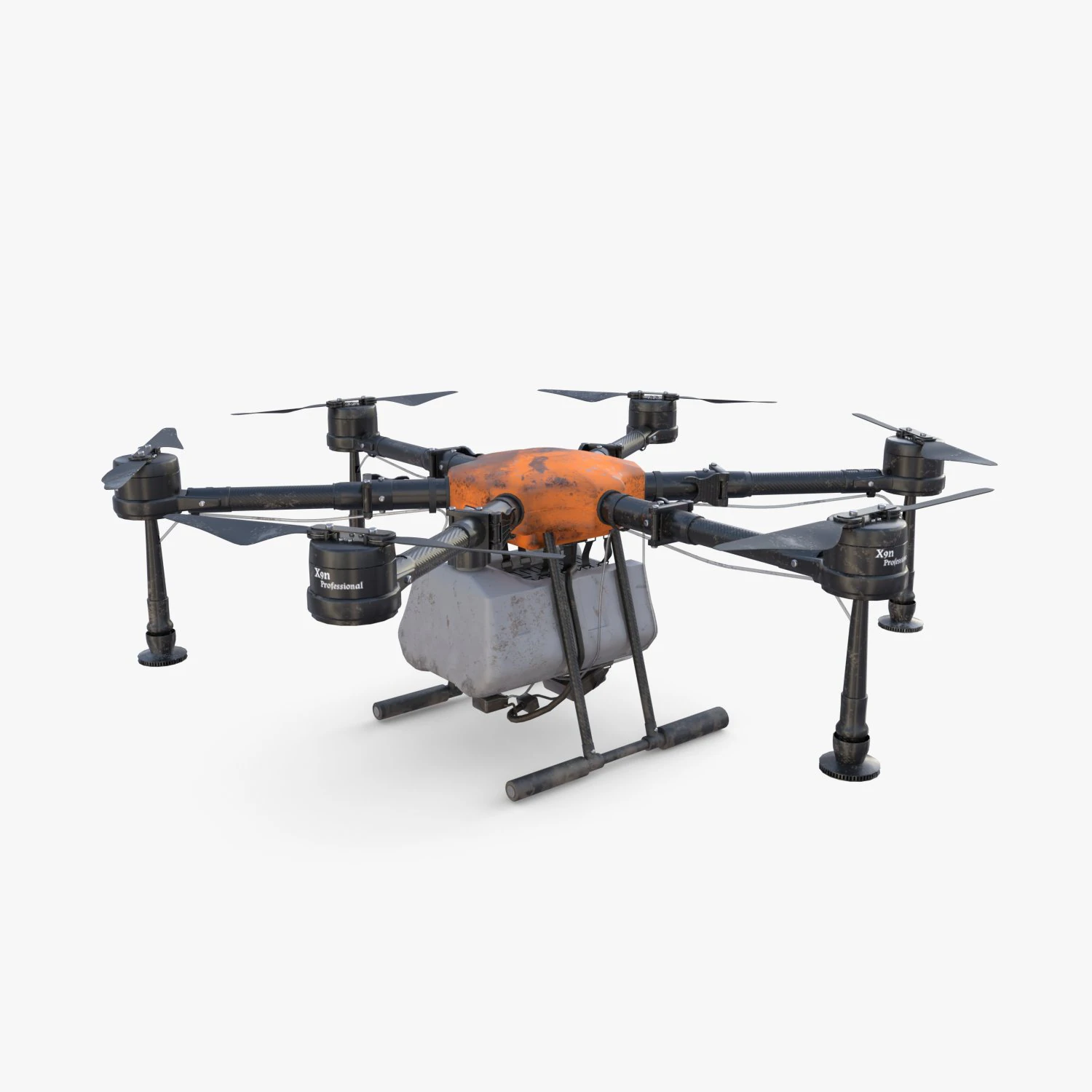 Agricultural drone V2 3D Model .c4d .max .obj .3ds .fbx .stl .blend 