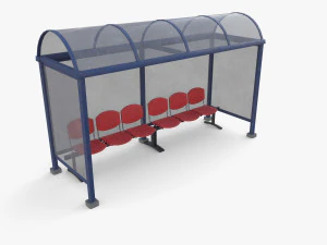 버스 정류장 v1 3D 모델