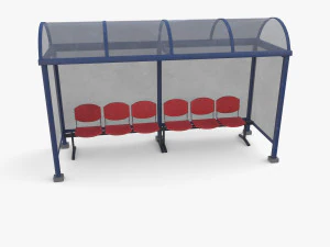 버스 정류장 v1 3D 모델