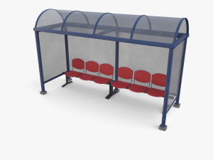 Bus stop v1 3D 모델