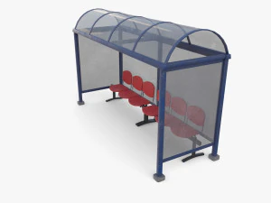 버스 정류장 v1 3D 모델