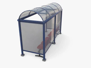 버스 정류장 v1 3D 모델