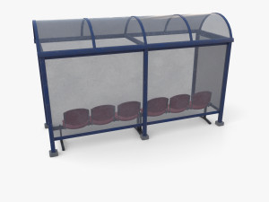 Bus stop v1 3D 모델