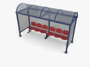 버스 정류장 v1 3D 모델