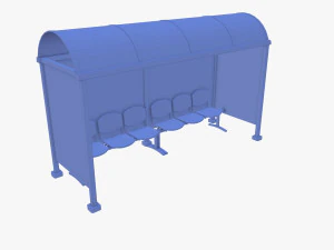 버스 정류장 v1 3D 모델