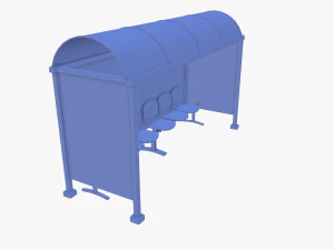 버스 정류장 v1 3D 모델